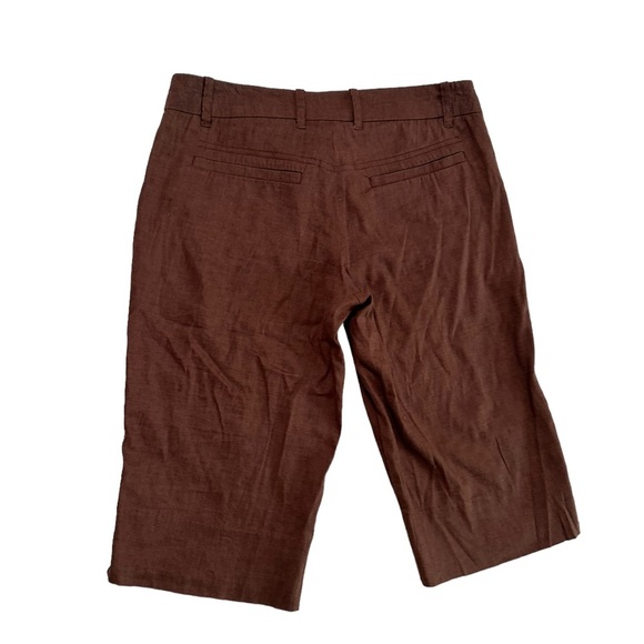 Marciano Brown Linen Capri Pants Size 4 - Picture 5 of 17